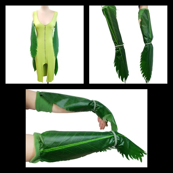 SOLD Bodycon Praying Mantis Bite His Head Off Halloween Costume Handmade Sz XL - Picture 11 of 15